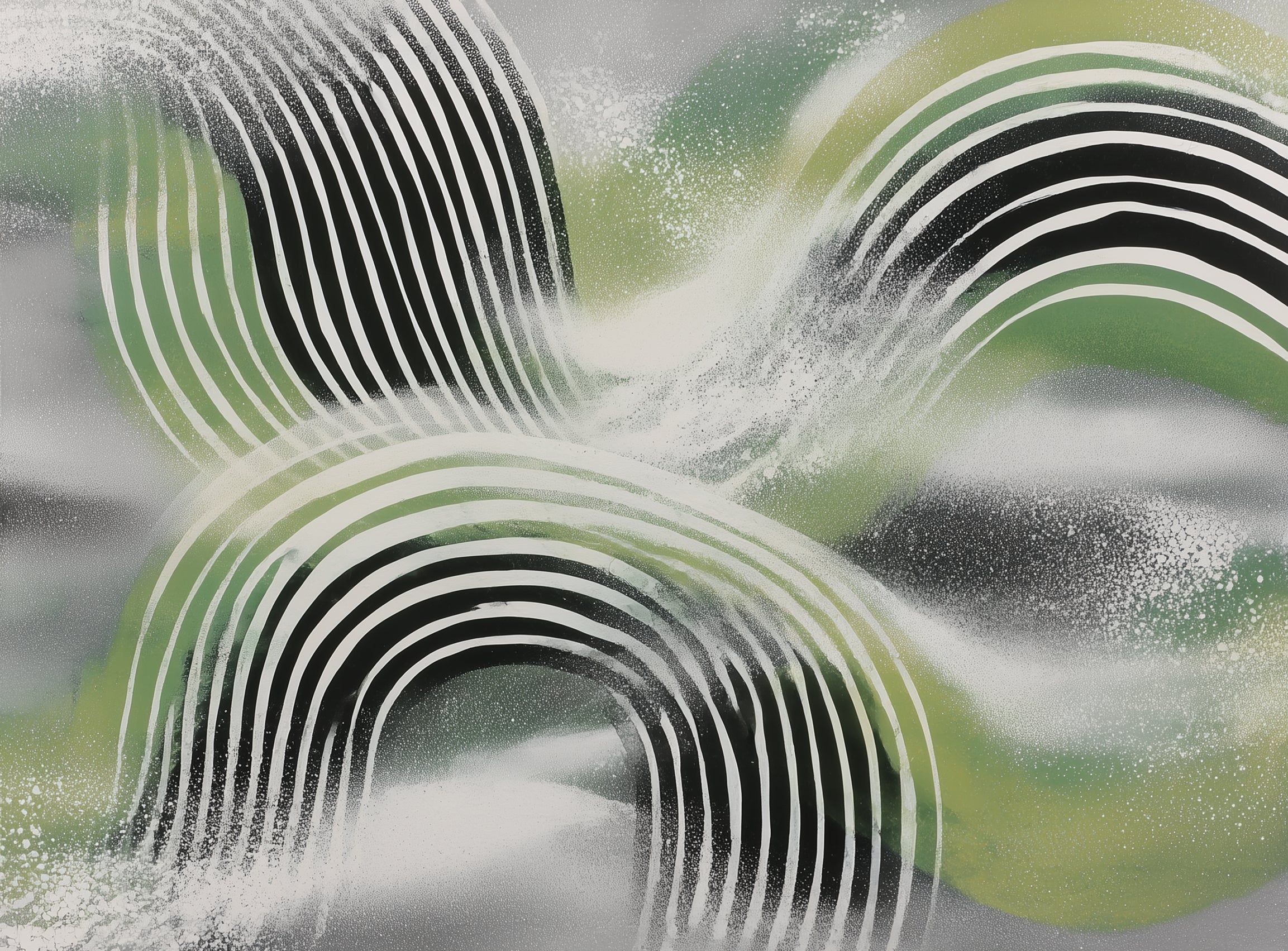 Stripes within the green haze