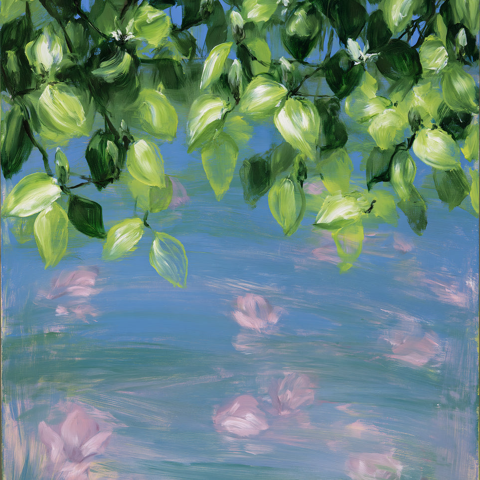 Petals under the leaves
