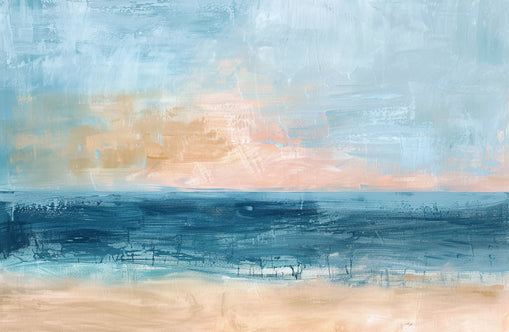 Dark water under pale sky
