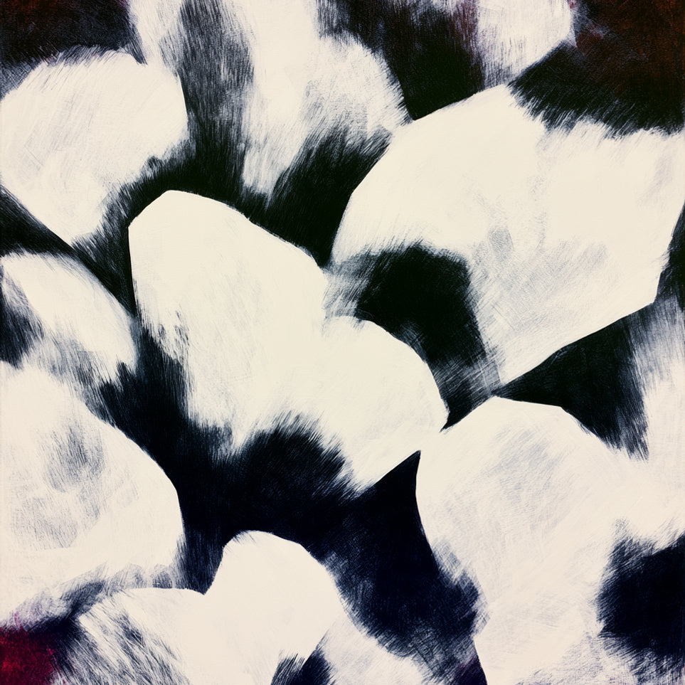 White blocks among dark ground