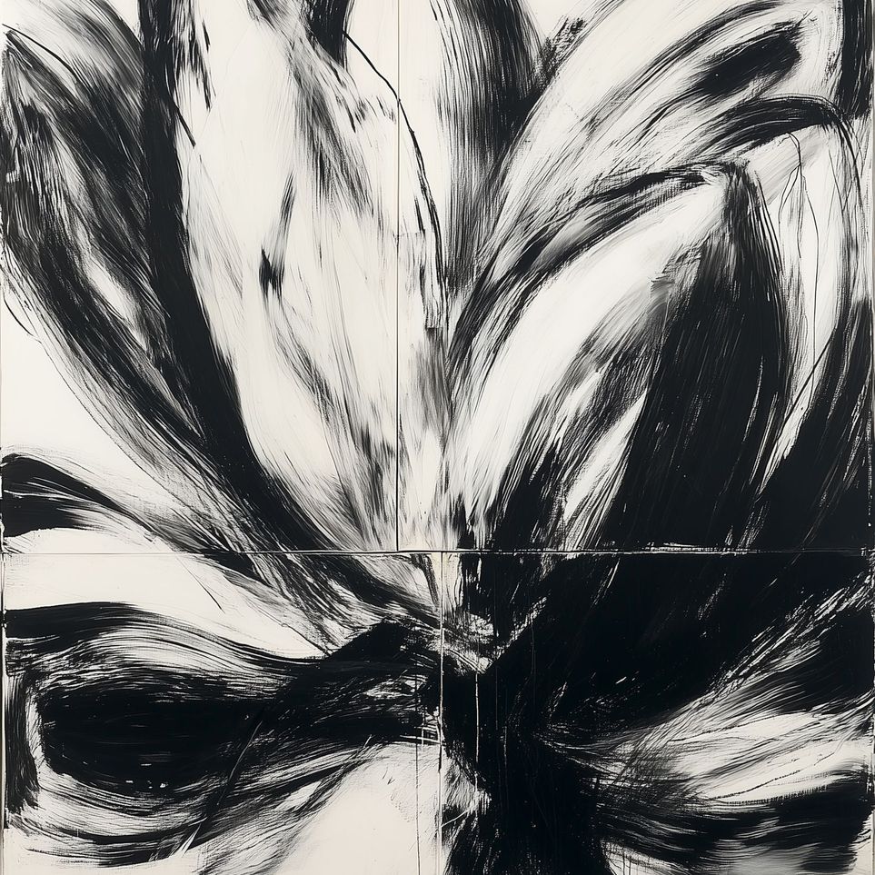 Black surges through white