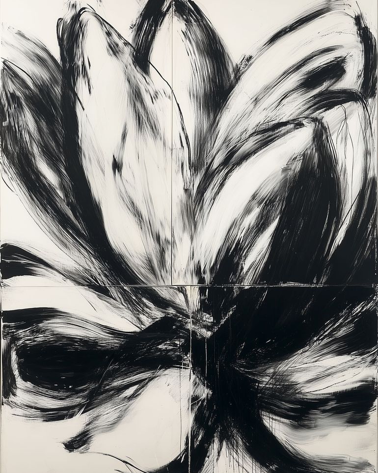 Black surges through white