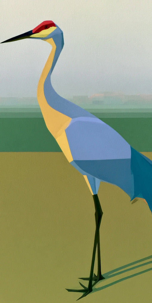 Still crane in flat light