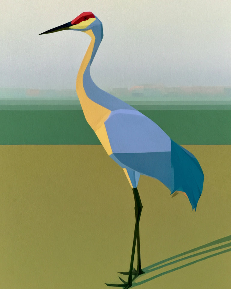 Still crane in flat light