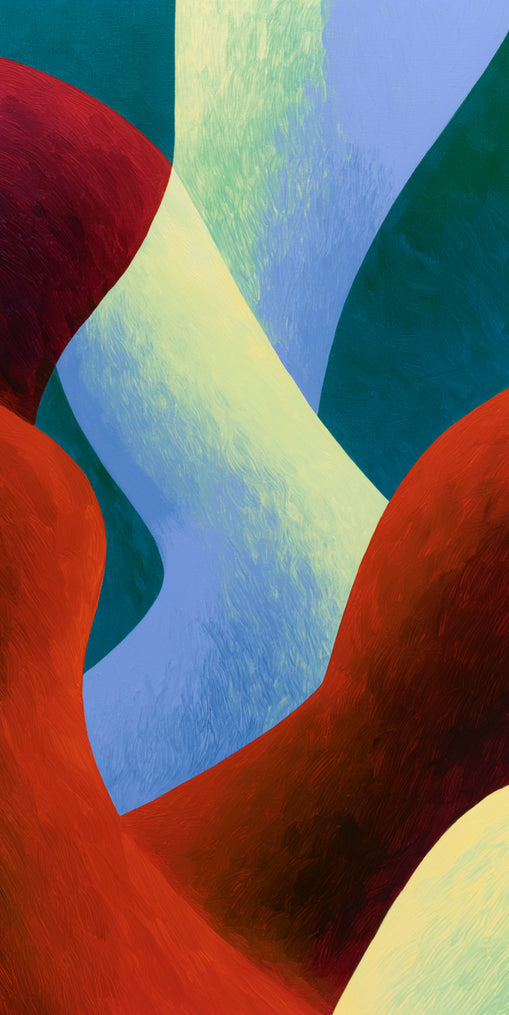 Curved bands in thick paint