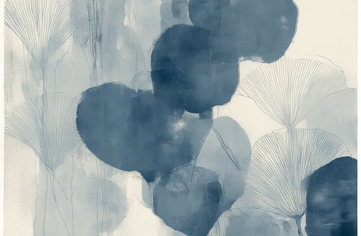Dark leaves among pale fans