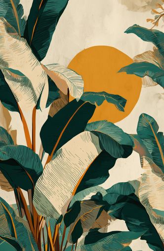 Sun Poking Through the Palms