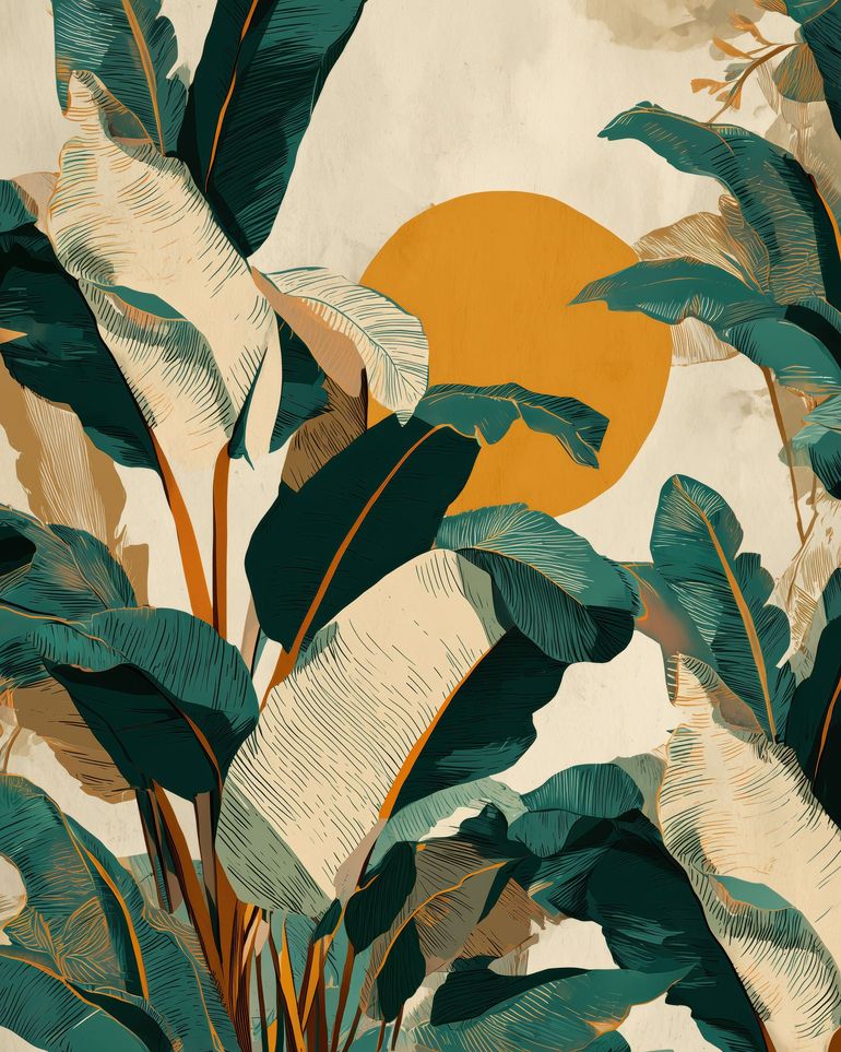 Sun Poking Through the Palms