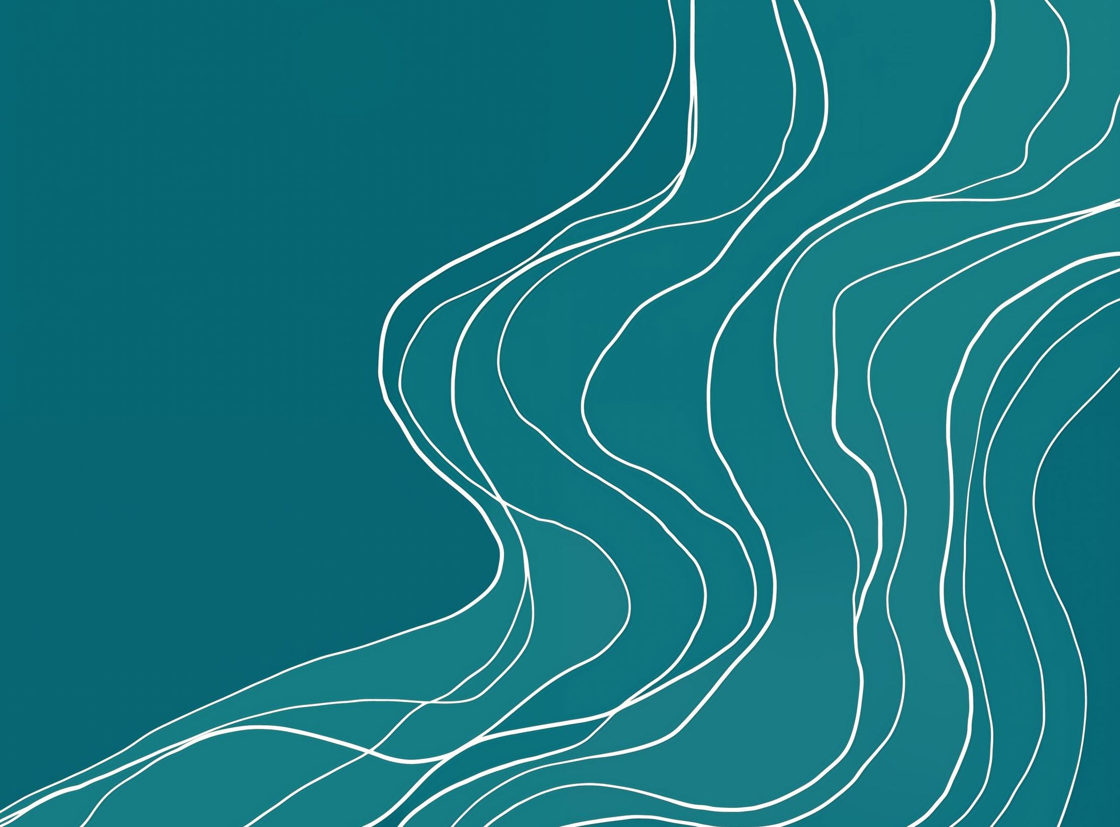 Ink Traced on Teal Surface