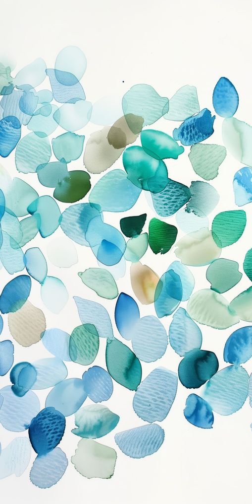 Blue and Green Petal Forms