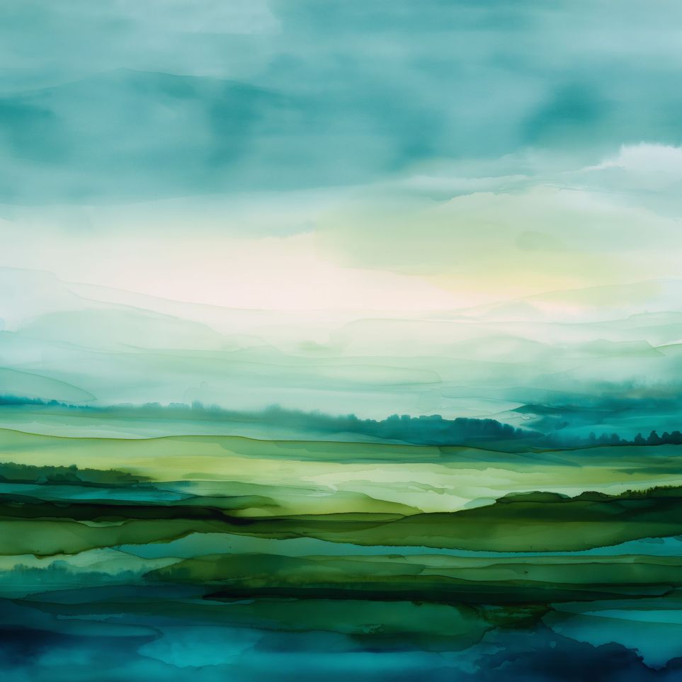 Emerald Bleeding into Teal
