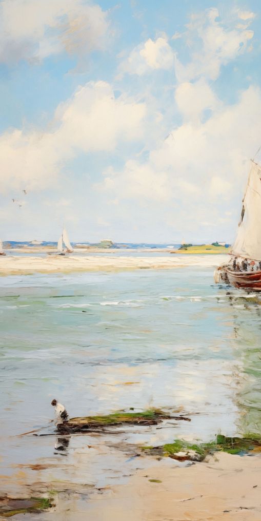Sailboats at Peaceful Dawn