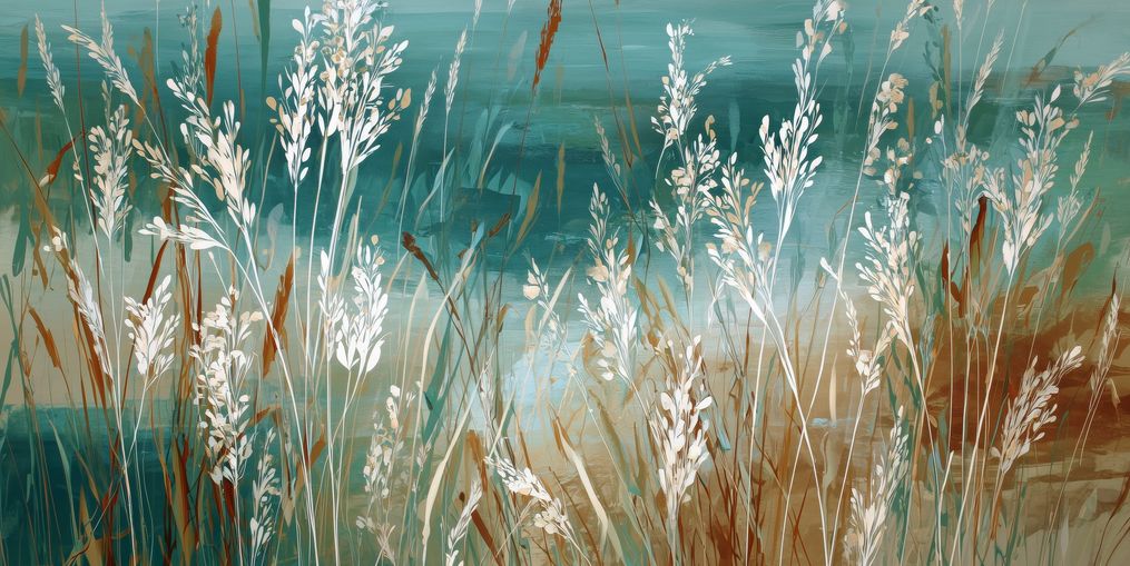 White Meadow Grasses Before Water |