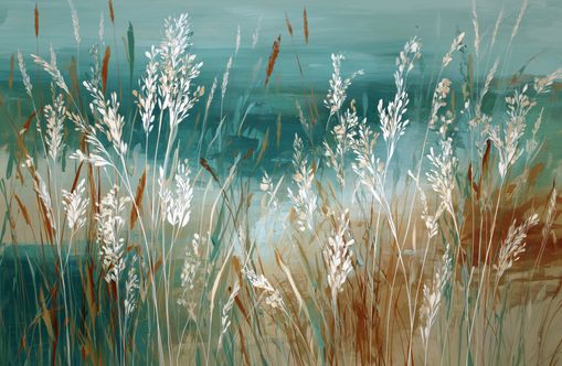 White Meadow Grasses Before Water |