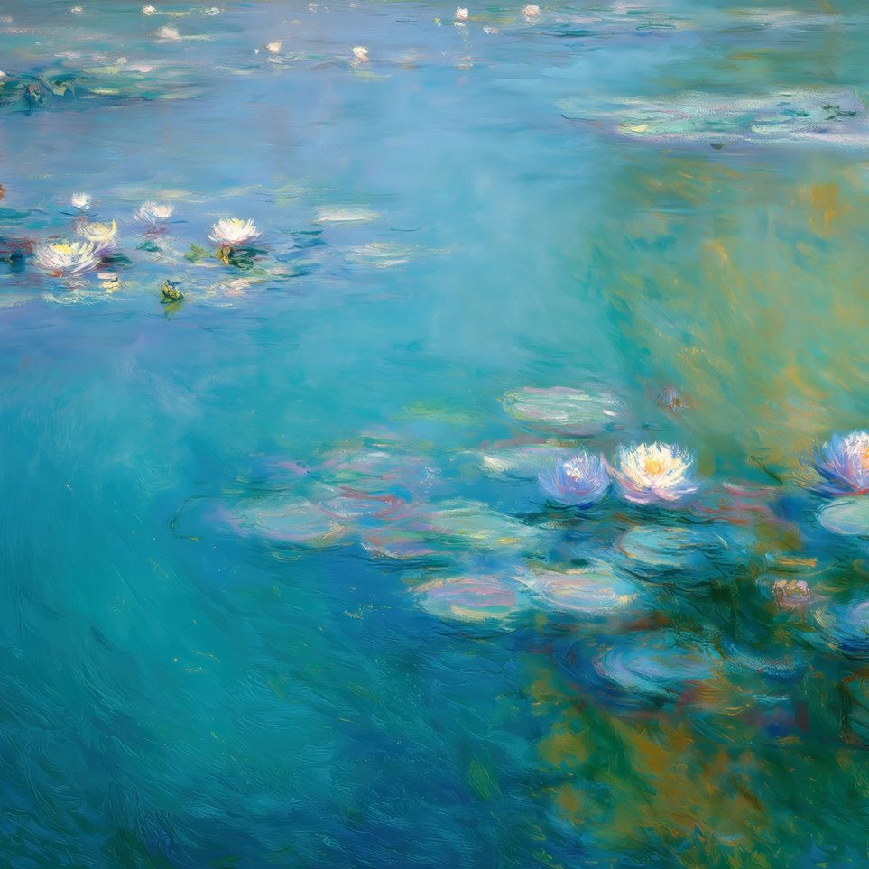 Still Water with Open Blossoms