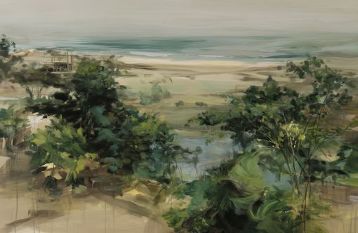 Coastal Dunes with Trees