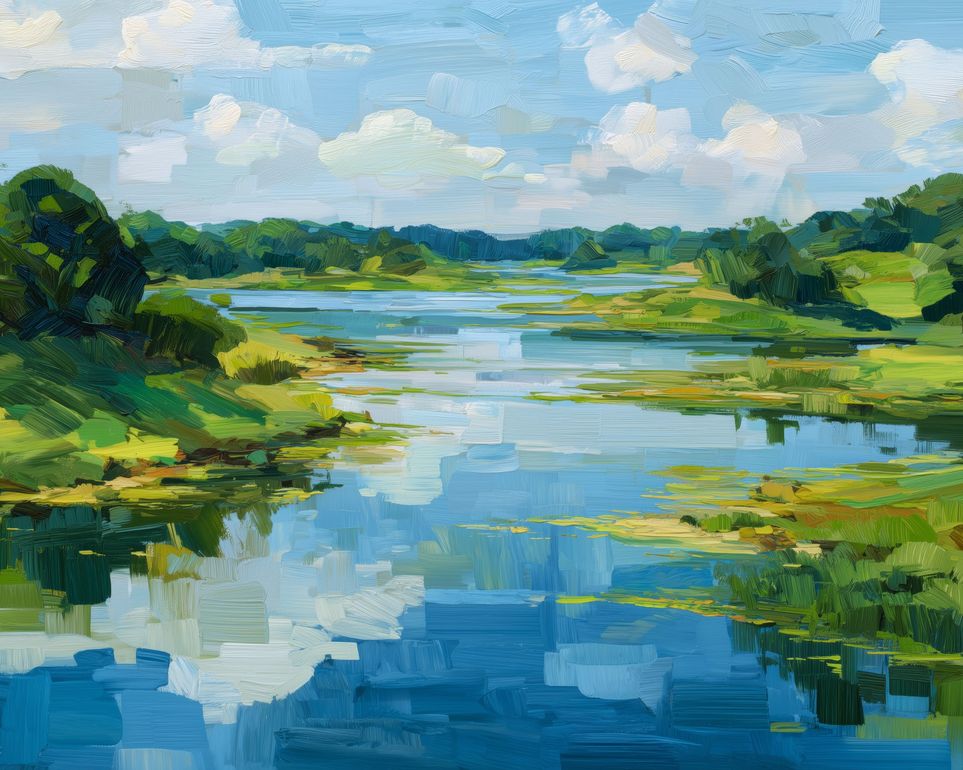 Blue Over Green