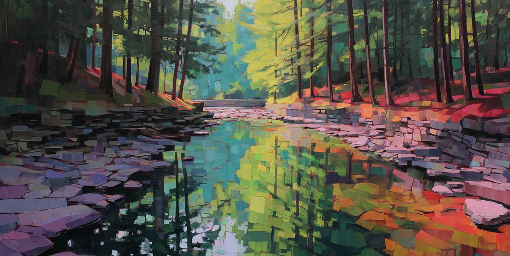 Worn Stones Along a Quiet Creek