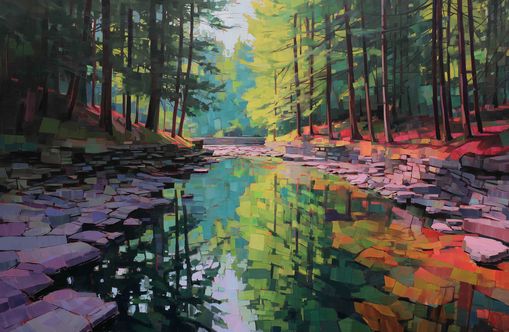 Worn Stones Along a Quiet Creek