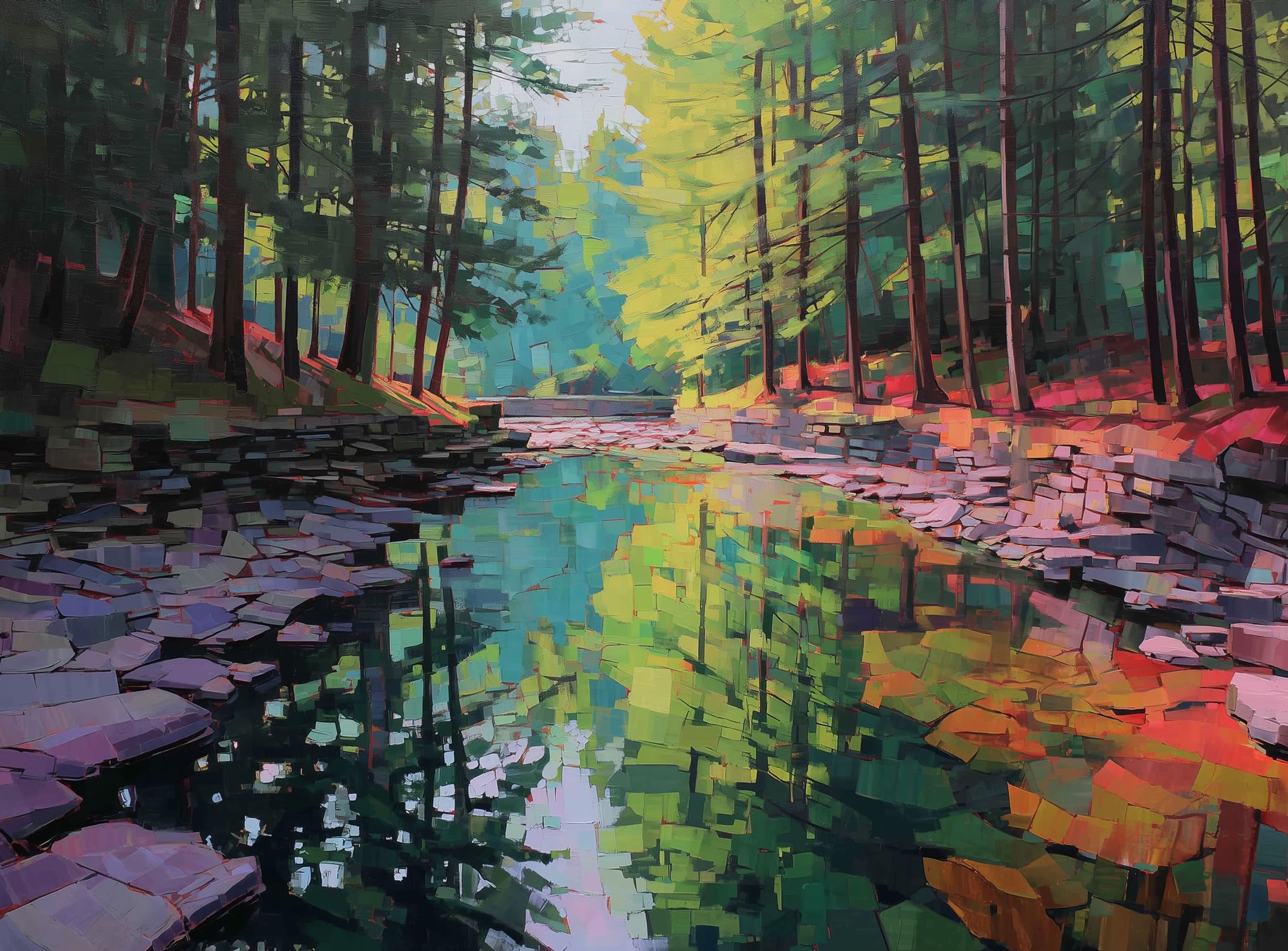 Worn Stones Along a Quiet Creek