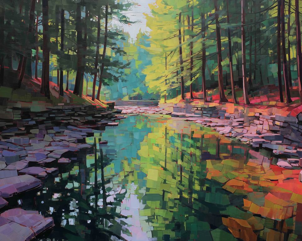 Worn Stones Along a Quiet Creek