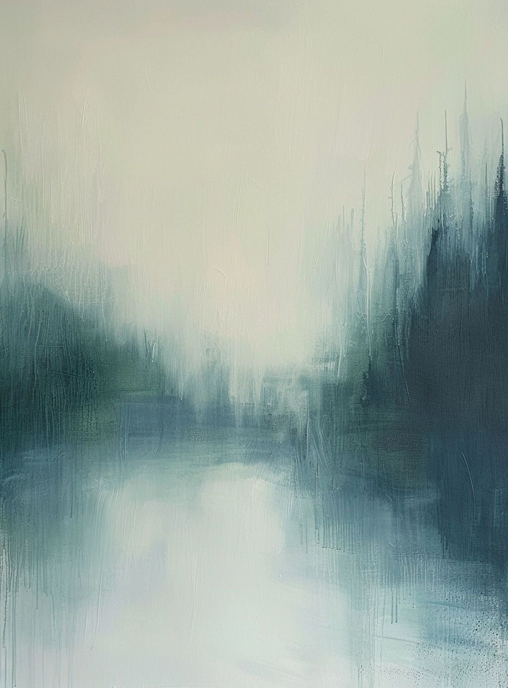 Pale sun over still water