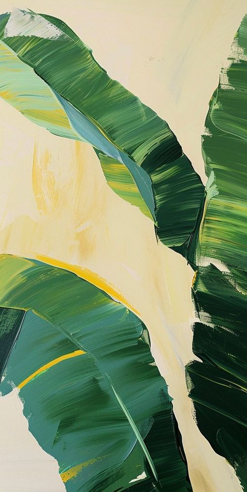 Green leaves in soft cream light