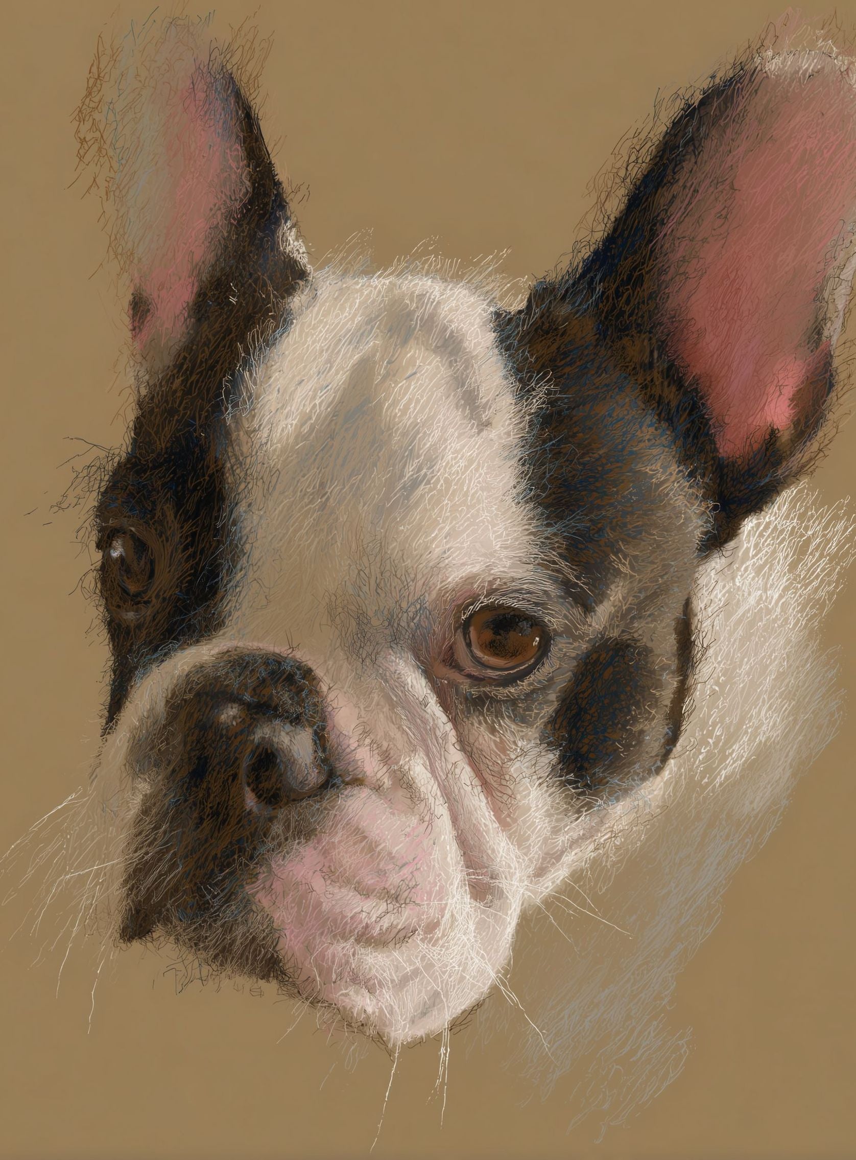 Close portrait with upright ears