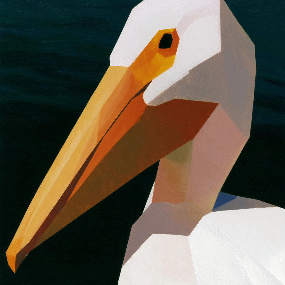 The beak cuts the dark