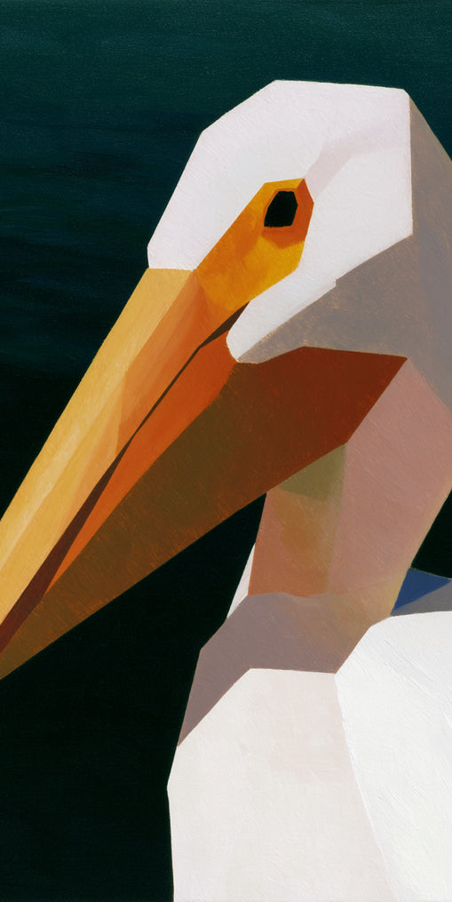 The beak cuts the dark