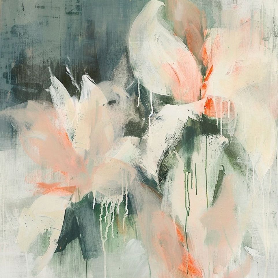 Drips on pale petals