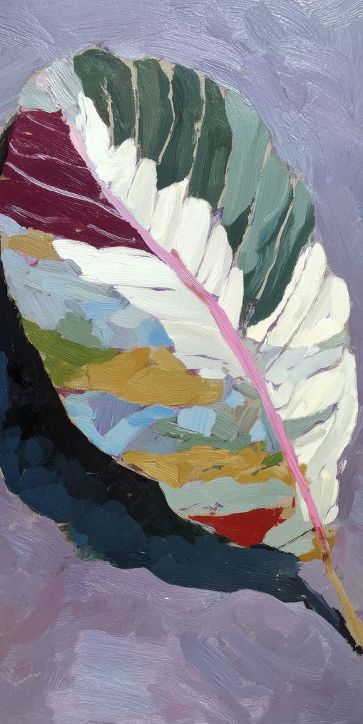 Leaf Form with Divided Color