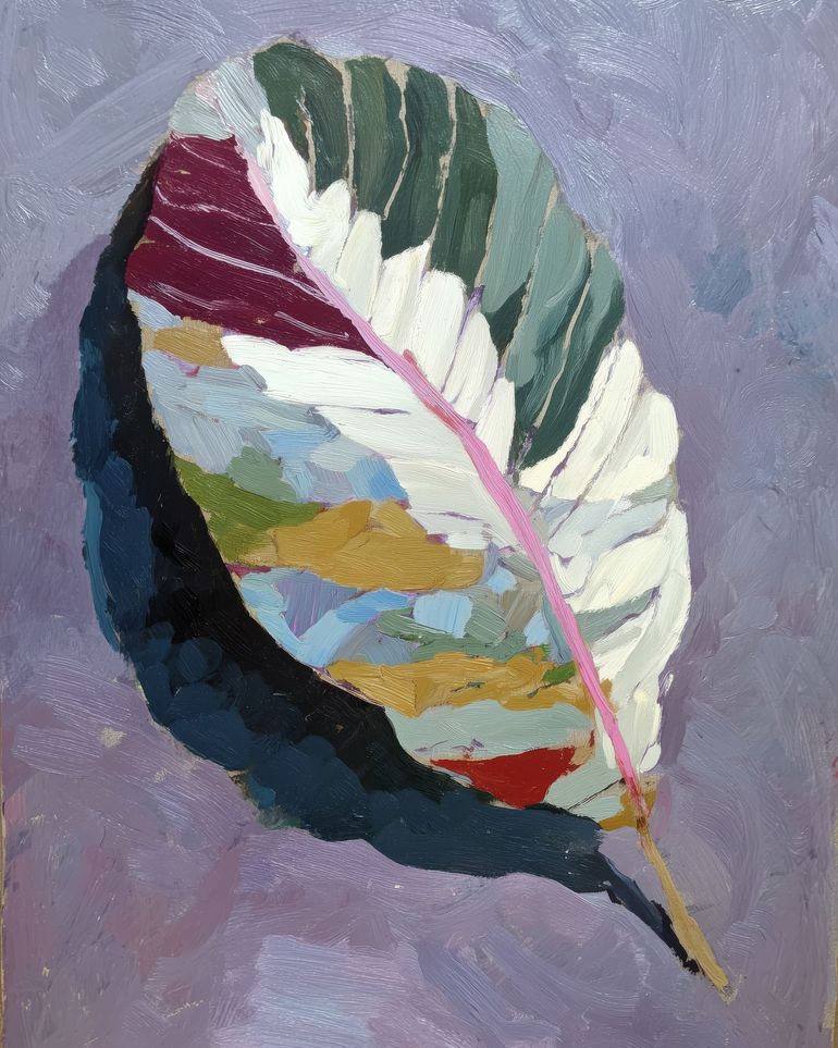 Leaf Form with Divided Color