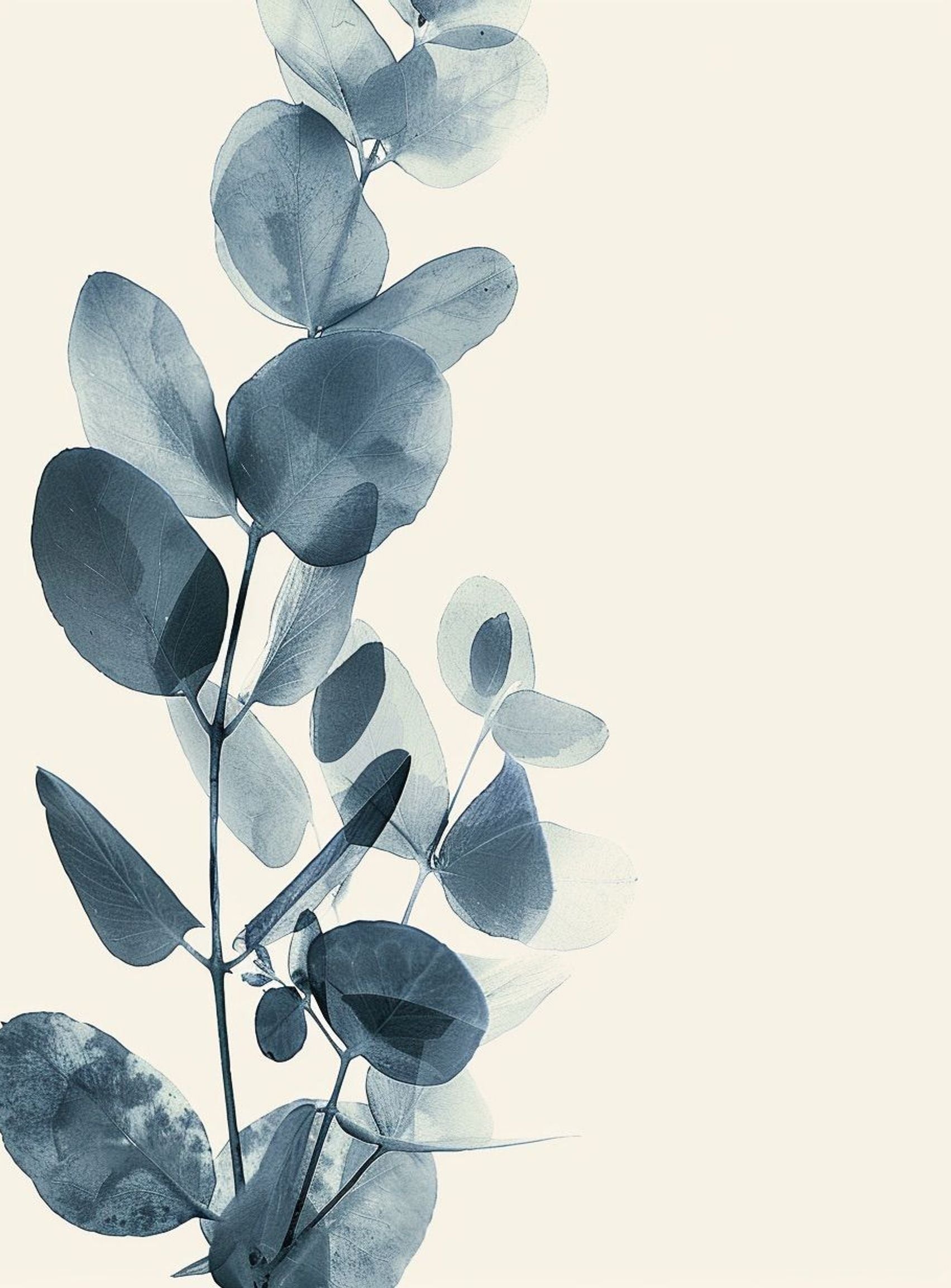 Eucalyptus in quiet blue