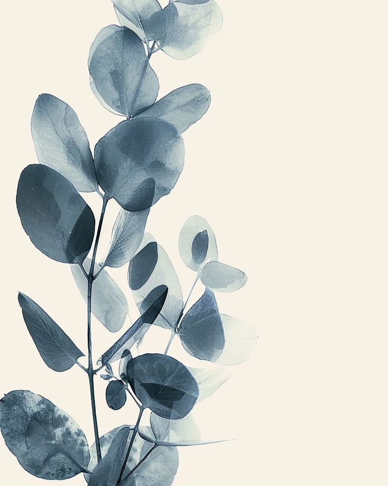 Eucalyptus in quiet blue