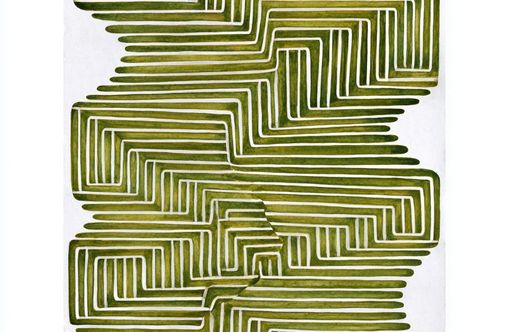 Olive bands in white quiet