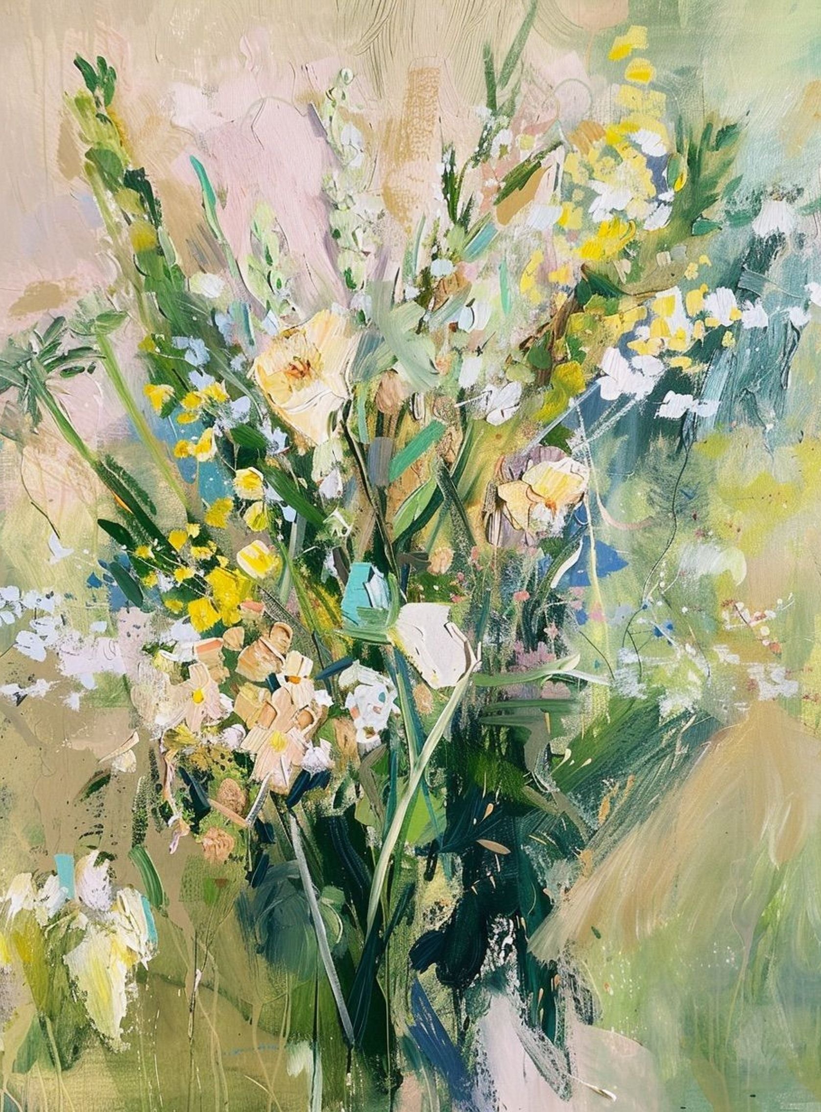 Wildflowers leaning into light