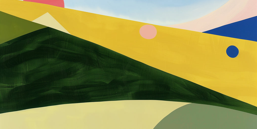 Three suns over rolling hills