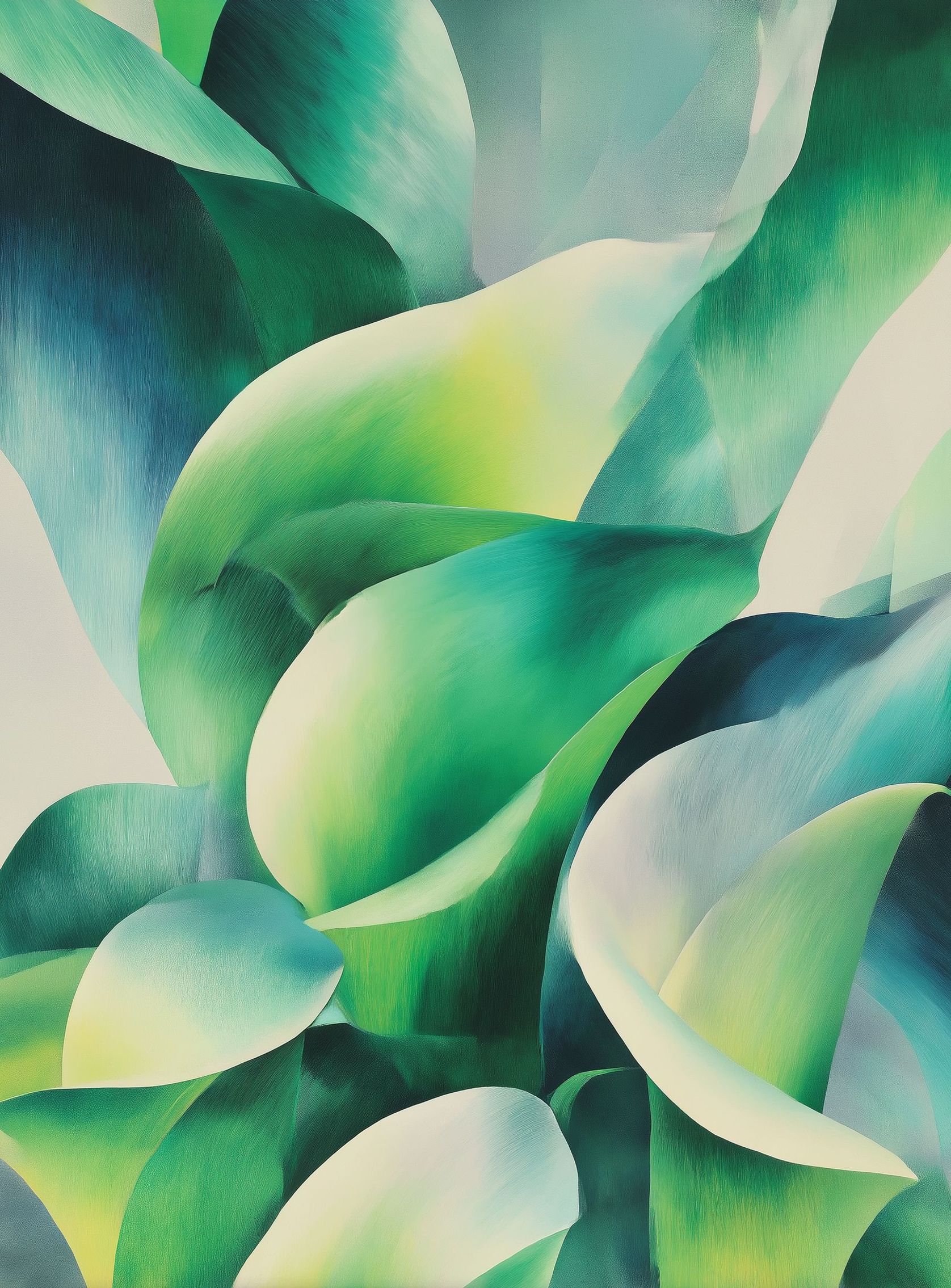 Calla lilies among green shadows