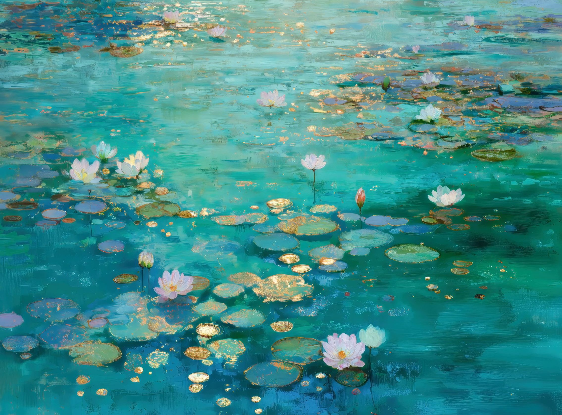 Quiet Gold on Blue Water