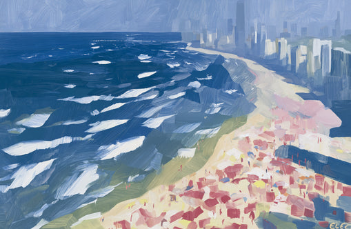 City towers above the surf