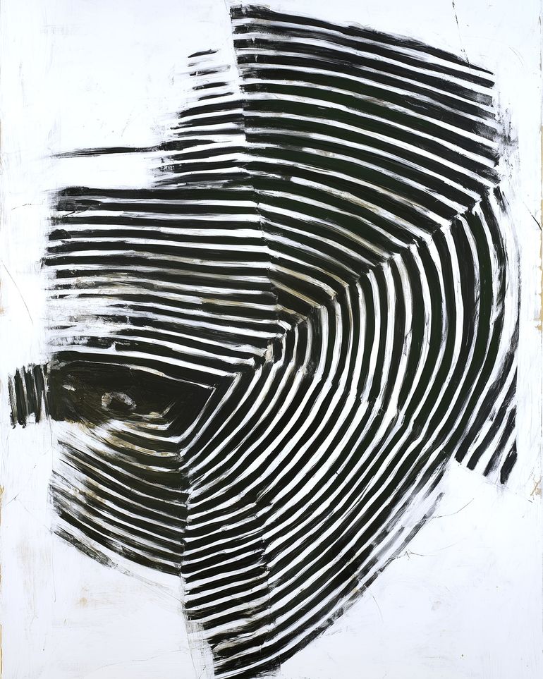 Black bands in white scrape