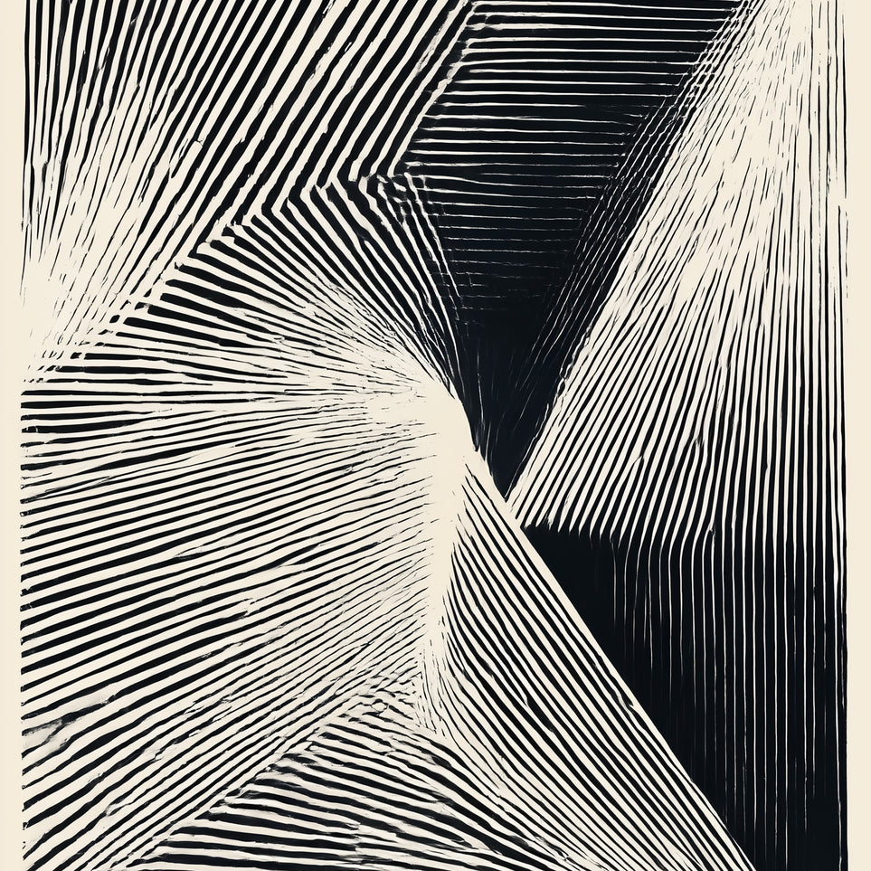 Where the lines break inward