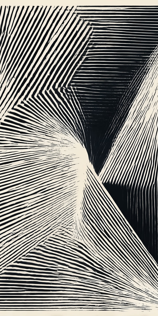 Where the lines break inward