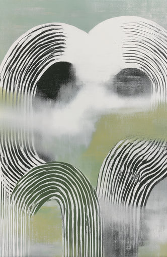Black arcs in green haze