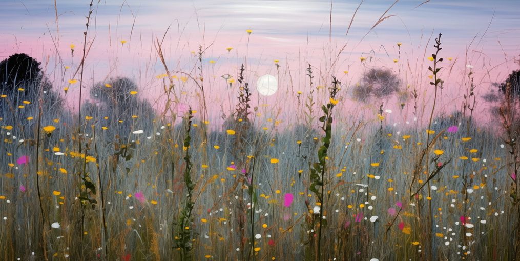 Wildflower Meadow at Moonrise