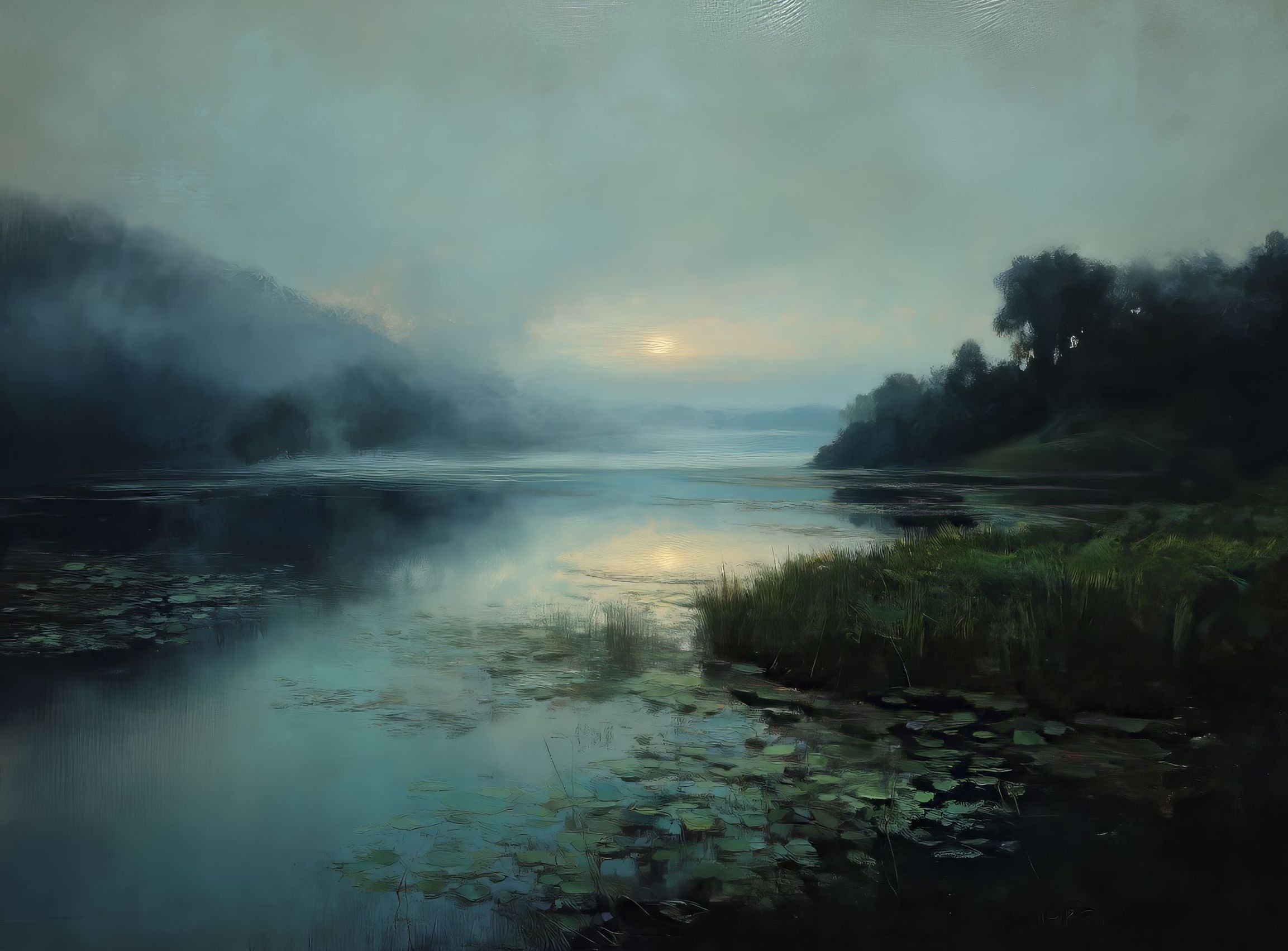 River Delta at Night