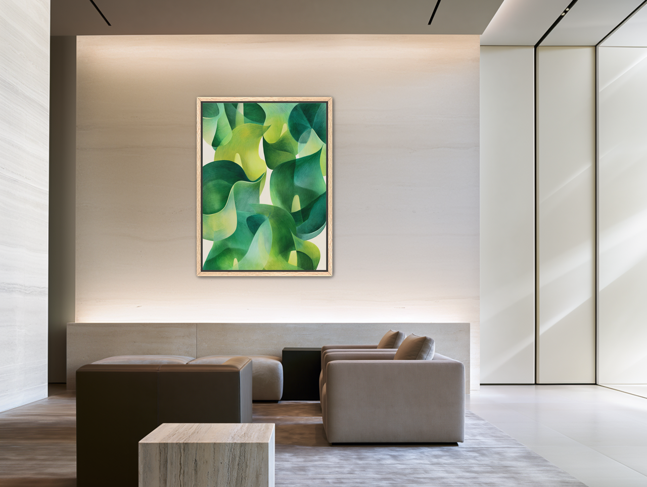 Nonstop green turning room view