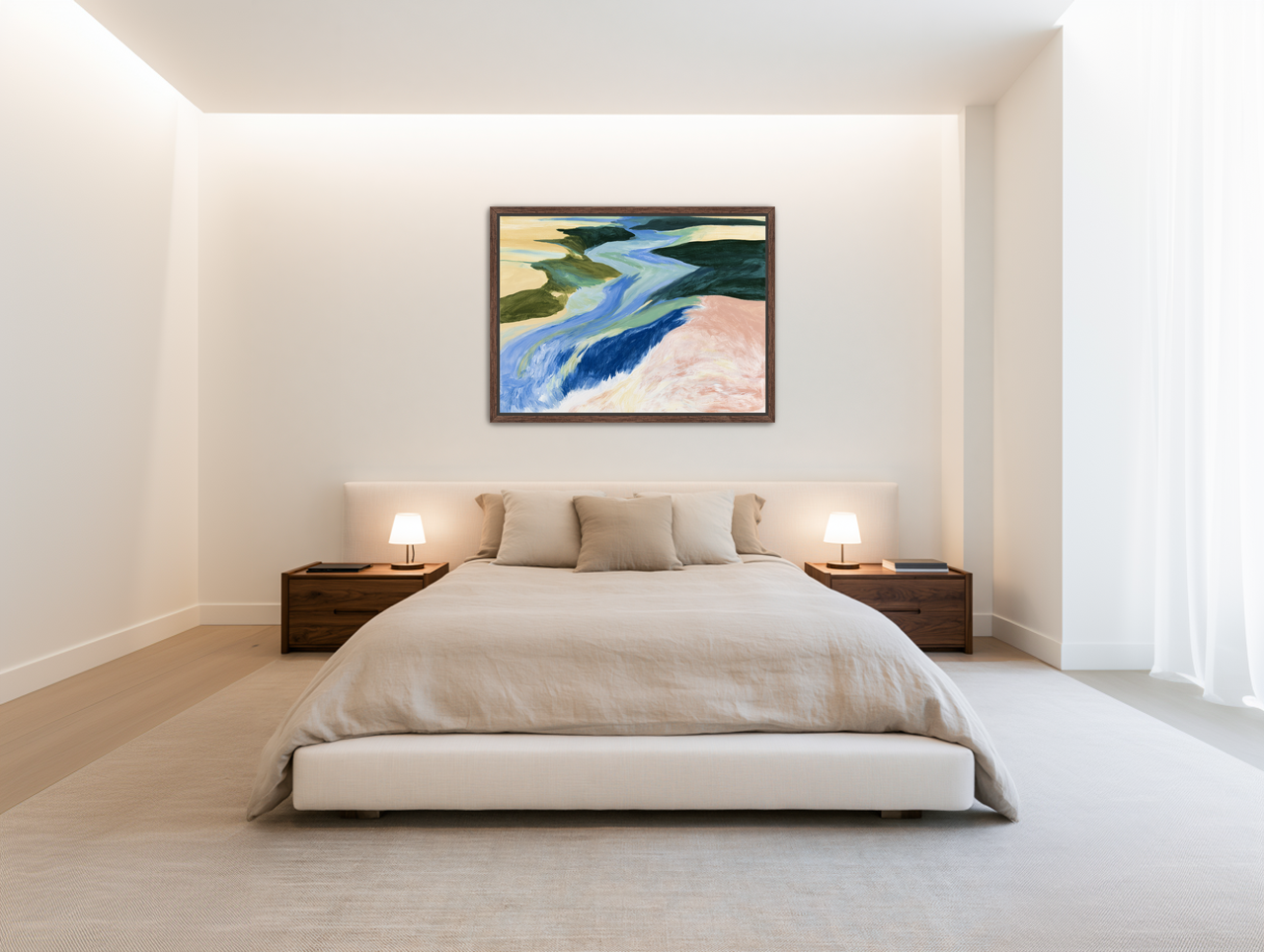 River bends through sandbars room view