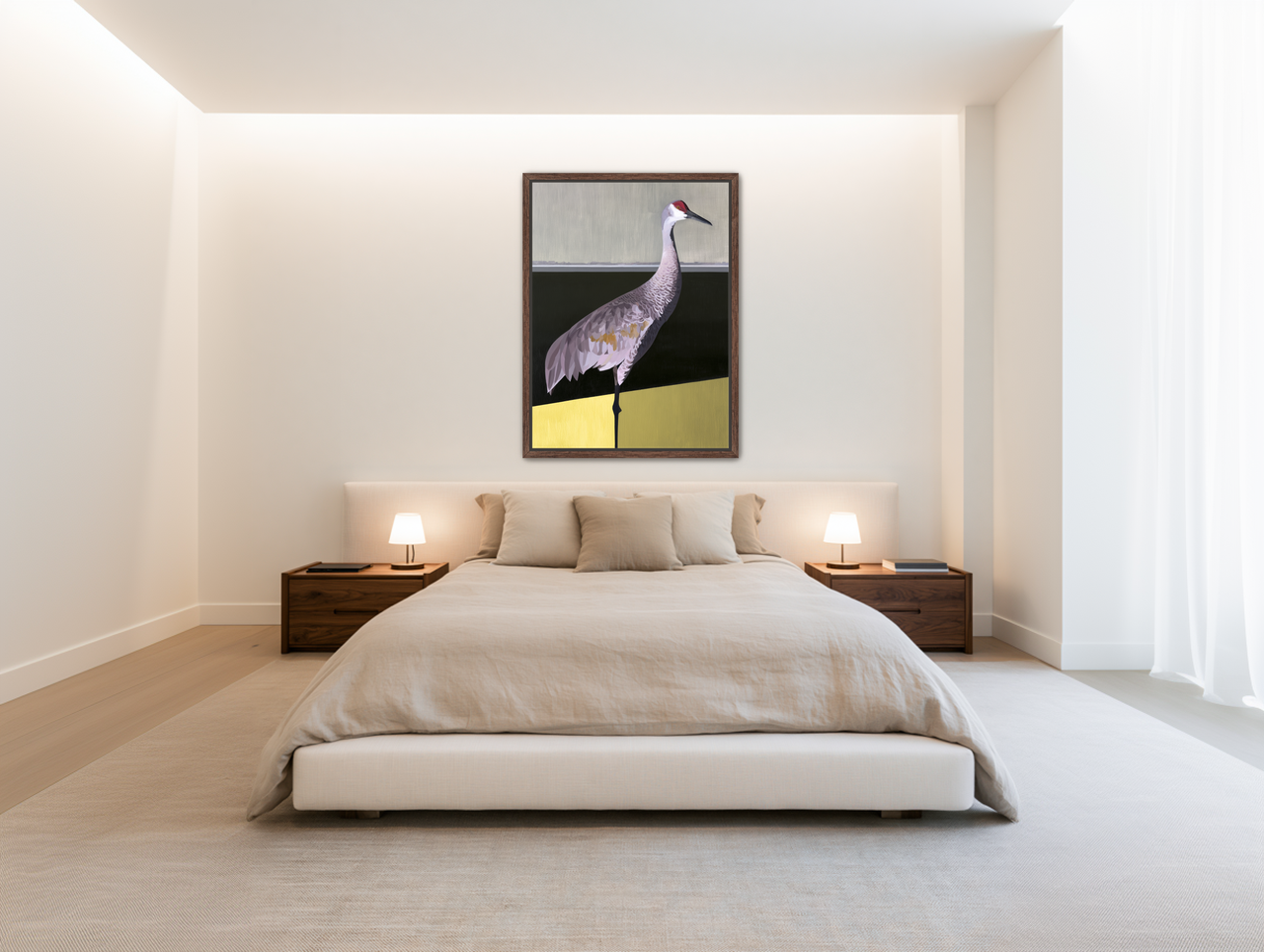 Crane at the hard horizon room view